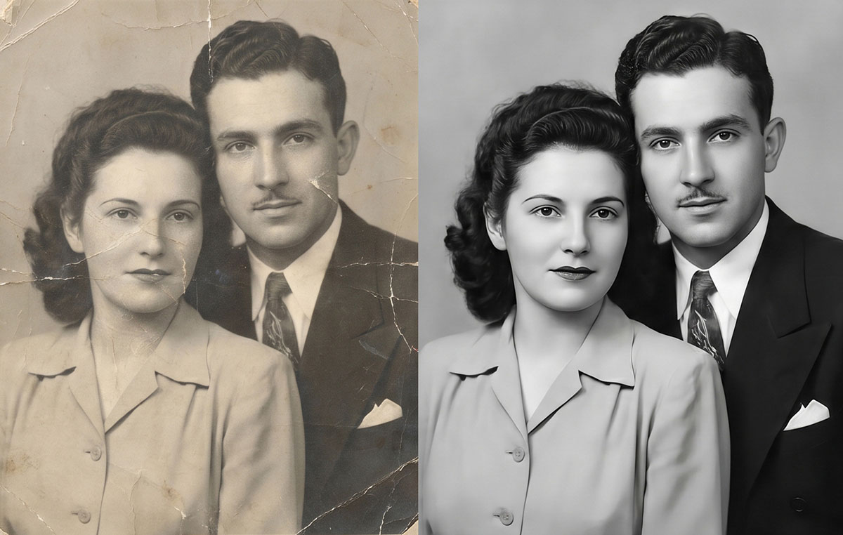 Black & White Photo Restoration black & white photo restoration service